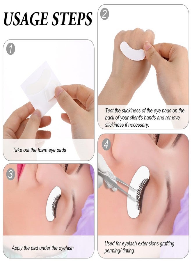 Styquenzer وسادات للعين لتطويل الرموش، 100 قطعة، وسادات تحت العين لتطويل الرموش، وسادات لاصقة لرفع الرموش، وسادات لتجعيد الرموش، وسادات إسفنجية للعين خالية من الوبر لتطويل الرموش، تجعيد، تلوين، ورفع. - Image 5